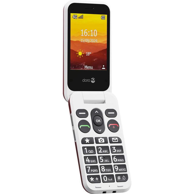 Telefono Movil Doro Leva L20 2.8" 4g Rojo Blanco