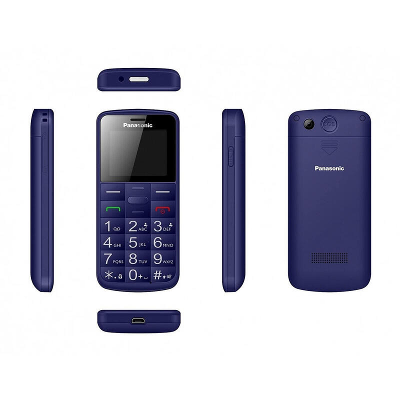 Teléfono Móvil Panasonic Kx-Tu110exc Para Personas Mayores Azul