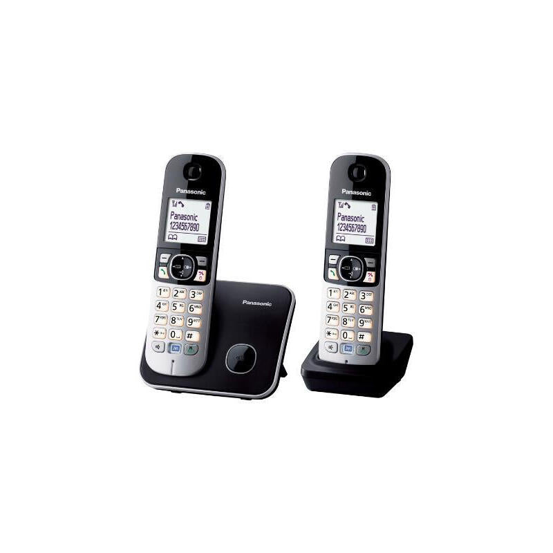 Teléfono Panasonic Kx-Tg6812  Dect Identificador De Llamadas Negro, Plata