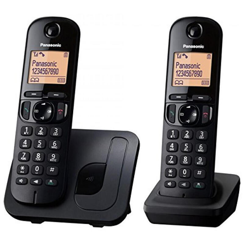Teléfono Panasonic Kx-Tgc212 Dect Identificador De Llamadas Negro