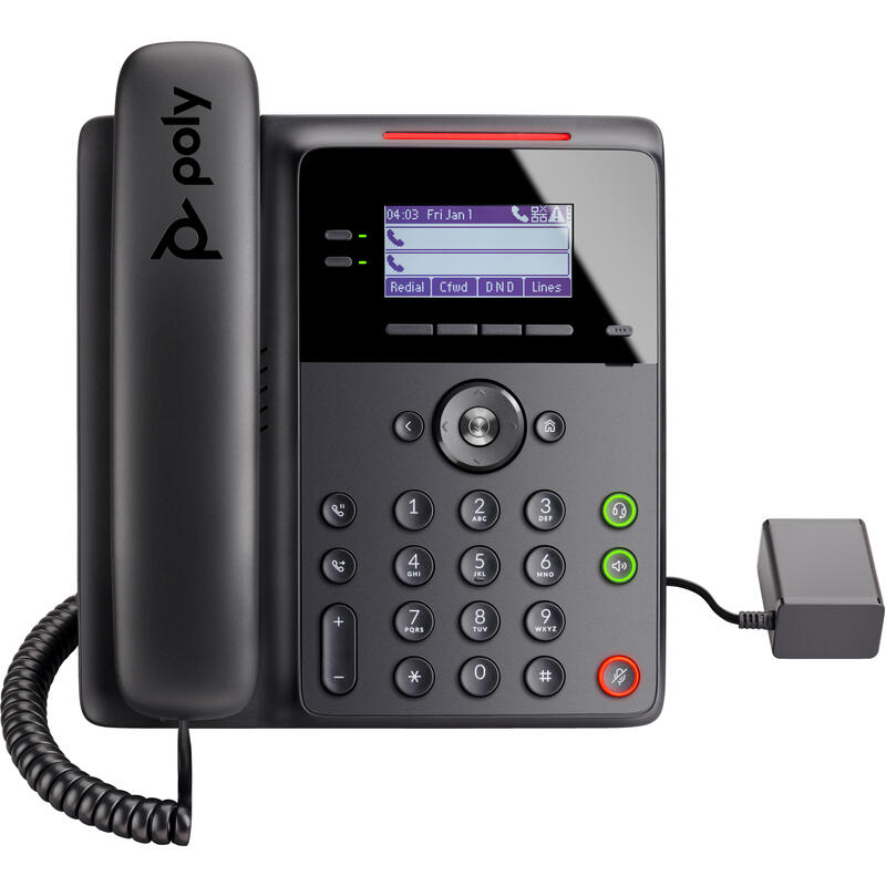Teléfono Poly Edge B10  Ip Negro 2 Líneas Lcd