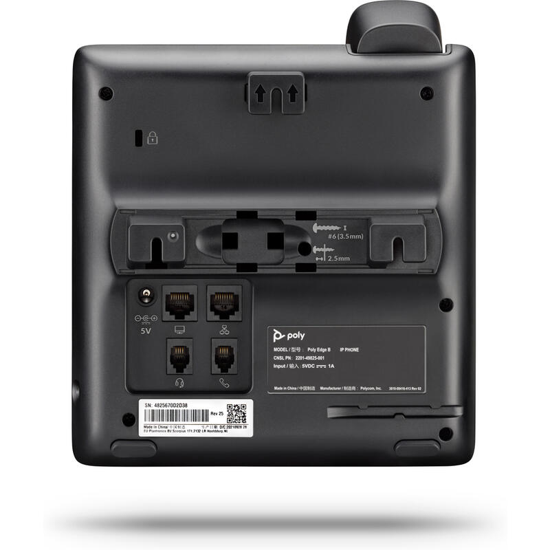 Teléfono Poly Edge B10  Ip Negro 2 Líneas Lcd
