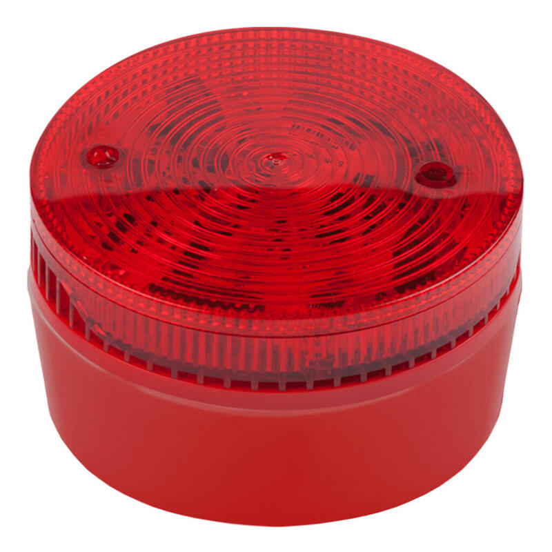 Teletek Sf100rsst-Dbr Sirena De Incendio Interior De Montaje En Pared, Con Luz Estroboscópica. En54. Rojo + Base Alta