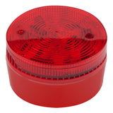 Teletek Sf100rsst-Dbr Sirena De Incendio Interior De Montaje En Pared, Con Luz Estroboscópica. En54. Rojo + Base Alta