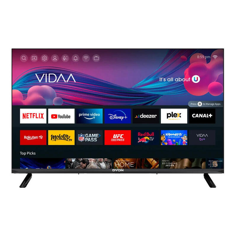 Televisión Dyon Smart 40 Vx-2, Led 40", Negro, Fullhd, Wifi, Smart Tv D800227