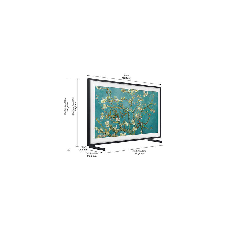Television Samsung The Frame Gq-32ls03c Qled 80 Cm (32 Pulgadas), Negro, Full Hd, Hdr 10+, Smarttv, Hd+ Gq32ls03cbuxzg