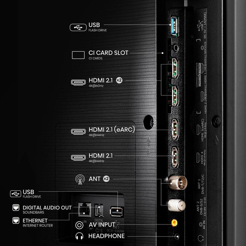 Televisor 75'' Qled Uhd 4k Quantum Dot 144hz 75e7nq Pro Smart Tv Hisense 75''/ Ultra Hd/ 144hz/ 3xhdmi/ 1x Usb2.0, 1xusb3.0/ 2x15w+20w/ Wifi/ Bluetooth 5.0