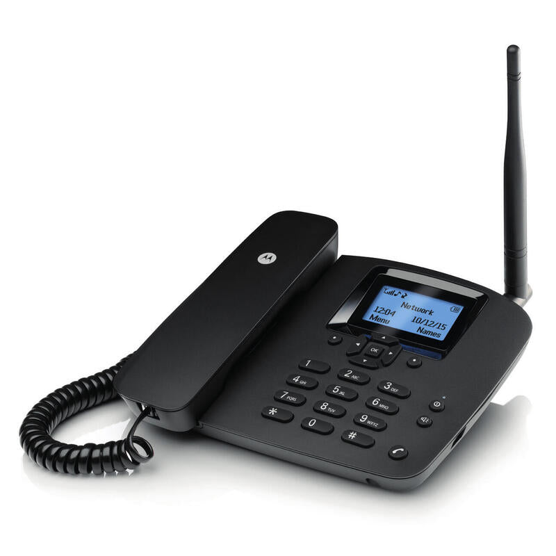 Telf. Con Cable Digital Motorola Fw200l Negro Gsm Banda Cuádruple/Autonomia 8h/Solo Uso Tarjeta 107fw200l