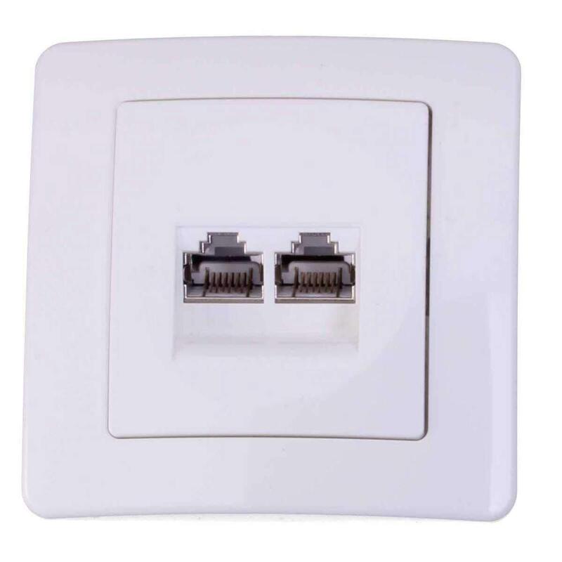 Tem Serie Ekonomik Socket Cat5e Ks Double2x Rj45