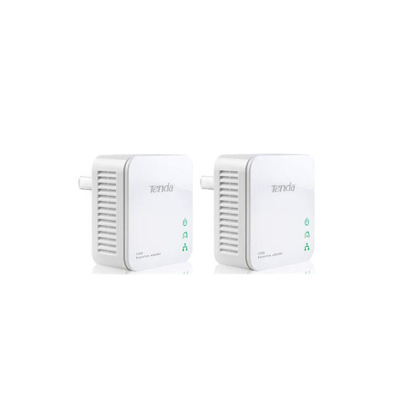 Tenda Plc/Powerline P200 Hasta 200mbps 300m Boton De Seguridad Plug And Play Pack 2 Uds