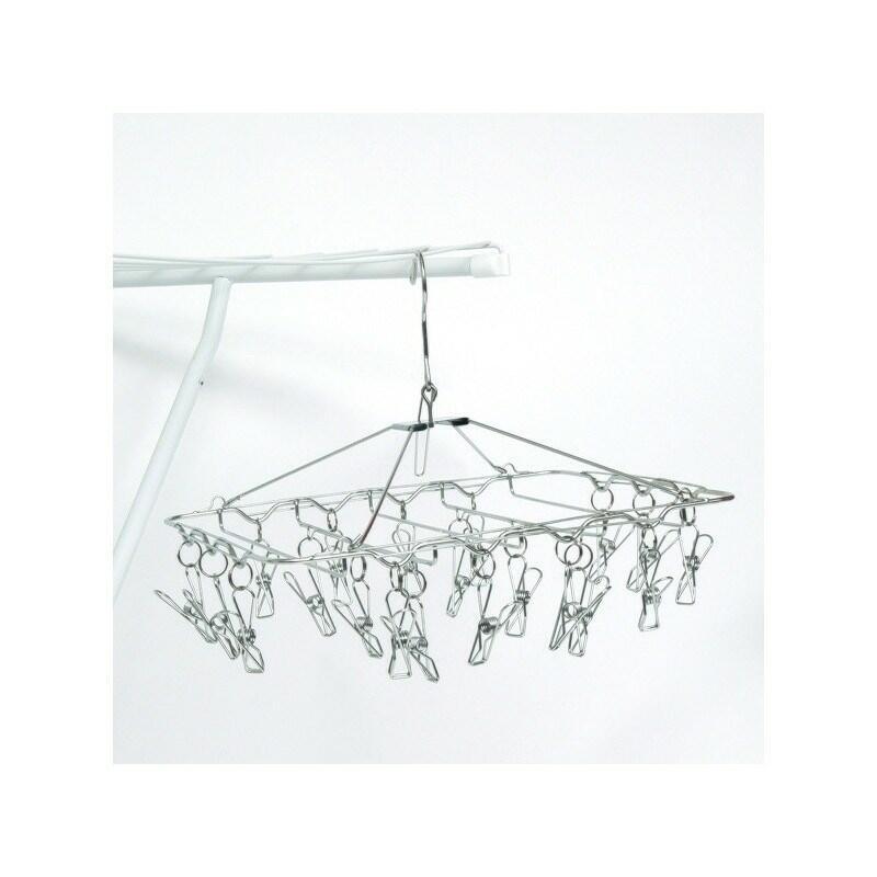 Tendedero  Msv 3700703983484 Secadora  Colgante Con Pinzas Gris