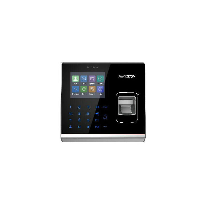 Terminal Control Acceso Huella Dactilar Lcd-Tft 2,8" Tarjetas Mifare Teclado Hikvision