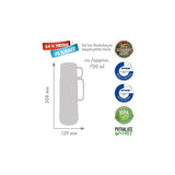 Termo De Cristal Rotpunkt, Capacidad 0,750 L, Color Uva Brillante (Morado Obispo)