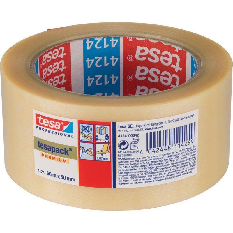 Tesa Carton Seal. Tape 66m X50mm Pvc Transparent 04124