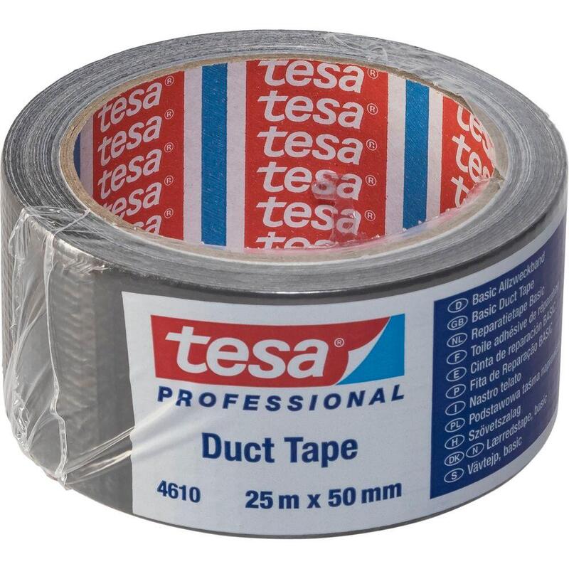 Tesa Gewebekleb. 25m X 50mm Silber 04610