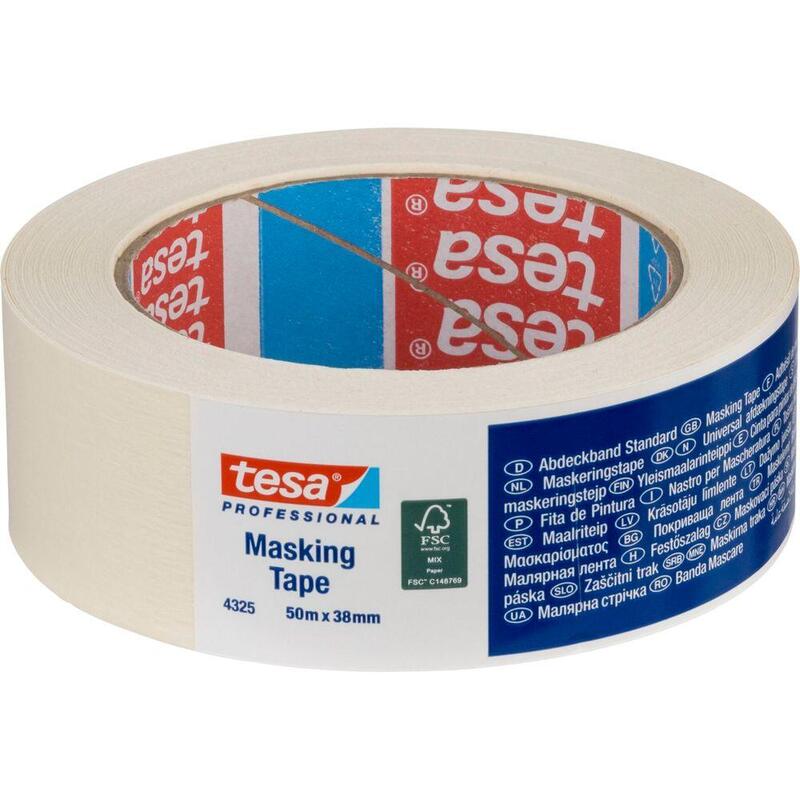 Tesa Masking Tape 50m X 38mm General Purpose White 04325