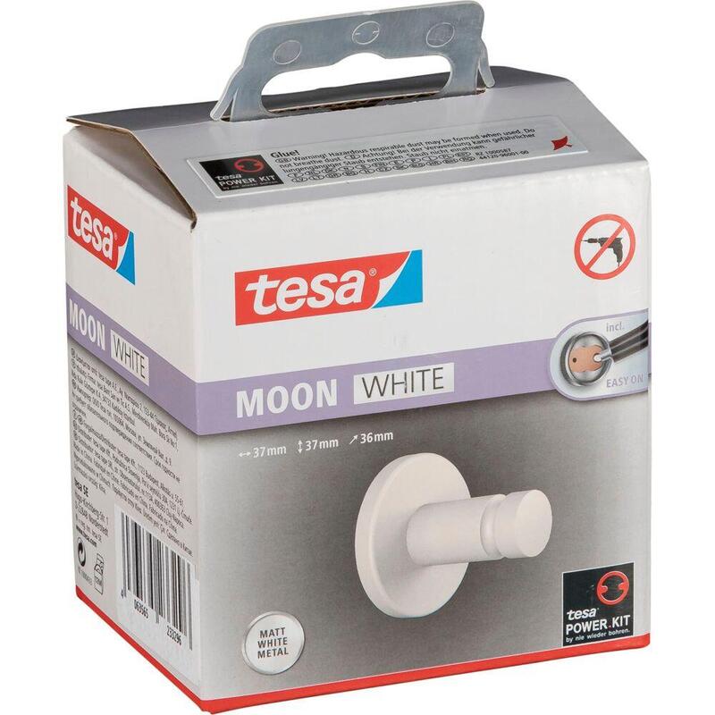 Tesa Moon Towel Hook 40573 White Matte