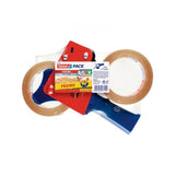 Tesa Pack De Precintadora + 2 Rollos De Precinto Transparente 50mm X 66 Metros