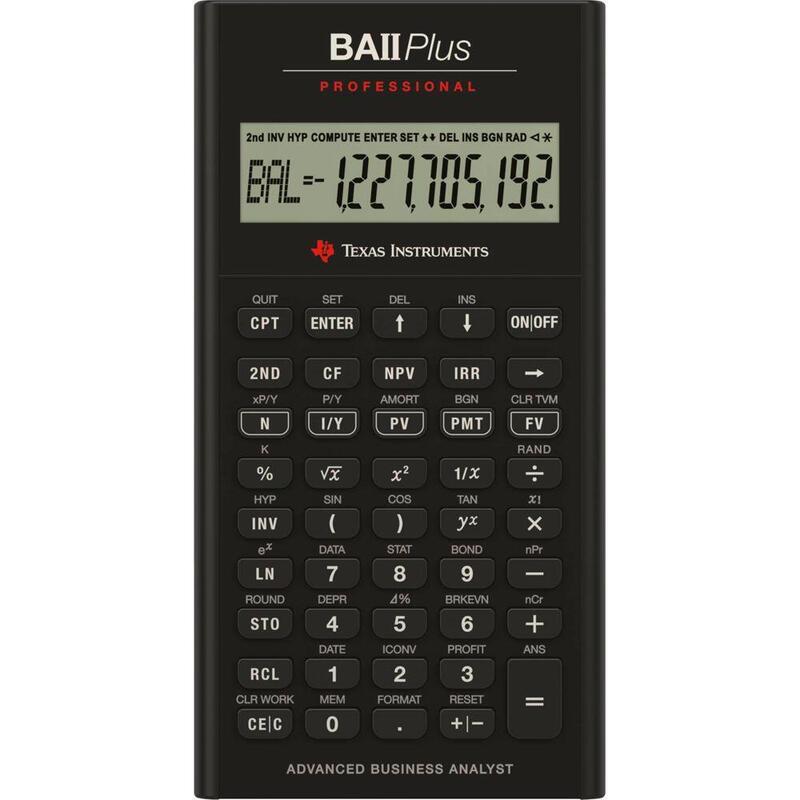 Texas Instruments Ba Ii Plus Professional