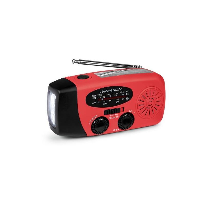 Thomson Rt260 Radio - Linterna De Emergencia - Funcion Powerbank -  Color Rojo