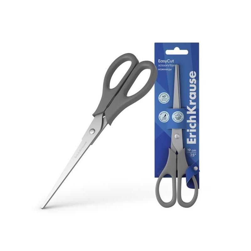 Tijeras Erichkrause Easycut De Acero Inoxidable 19cm - Doble Afilado Avanzado - Colores Surtidos Aleatorios