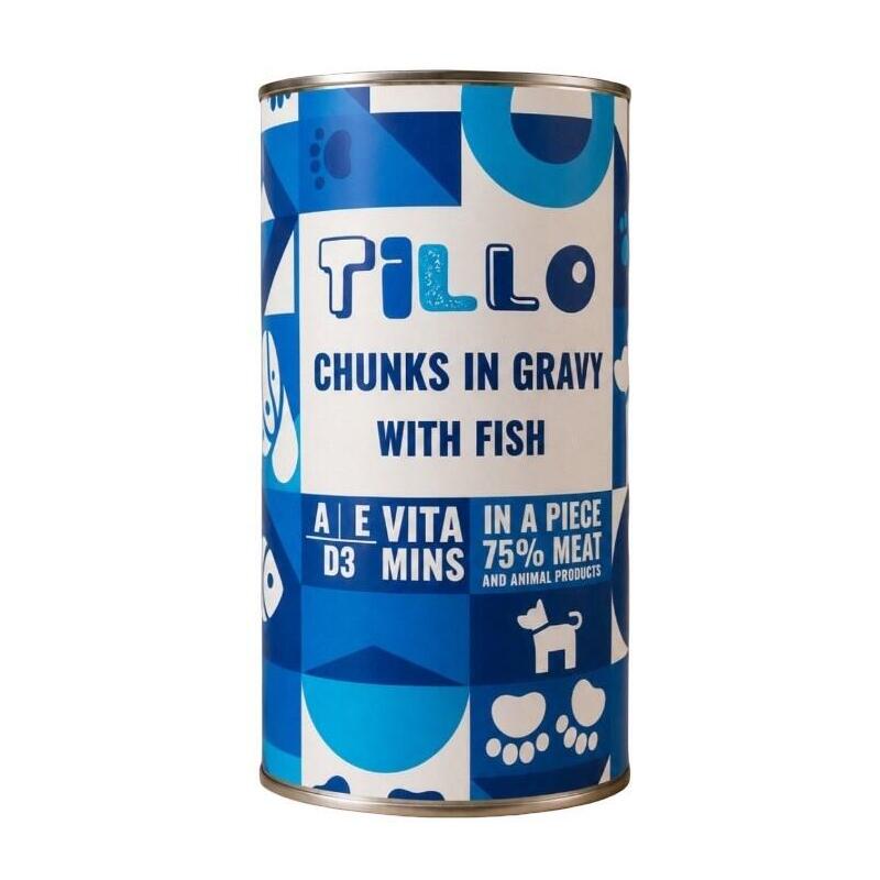 Tillo Trozos En Salsa Z Pescado Comida Húmeda Para Perros 1250g