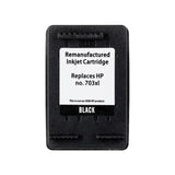 Tinta De Impresora Superbulk Hp B-H703bk (Repuesto Hp 703 Cd887) Negro Estándar