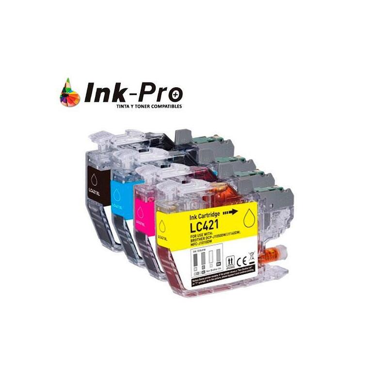 Tinta Inkpro Brother Lc421 Negro 200 Pag. Premium