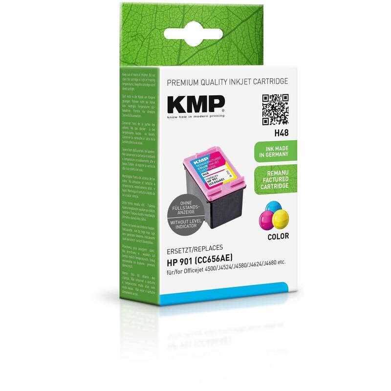 Tinta Kmp Pack 3 Colores  C M Y Officejet J4524 J4580 J4624 J4680 - Nº 901