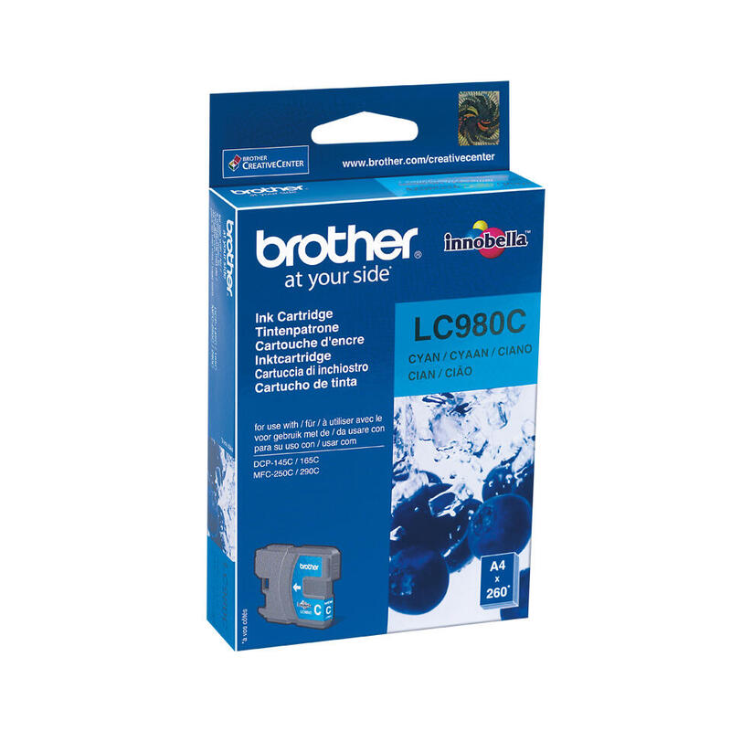 Tinta Original Brother Lc-980c Cian