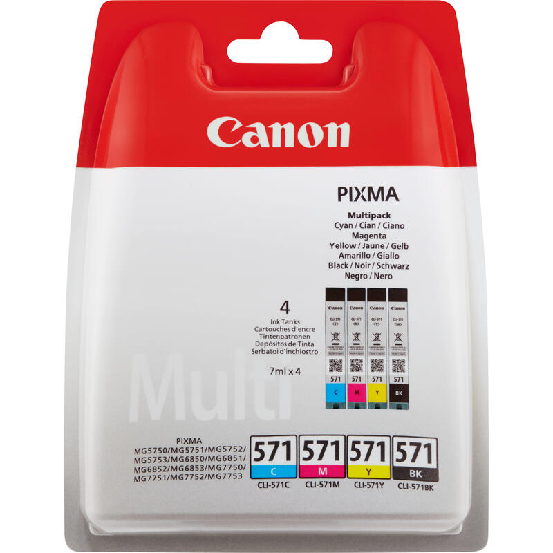 Tinta Original Canon Cli-571 Multipack Cian Magenta Amarillo Negro