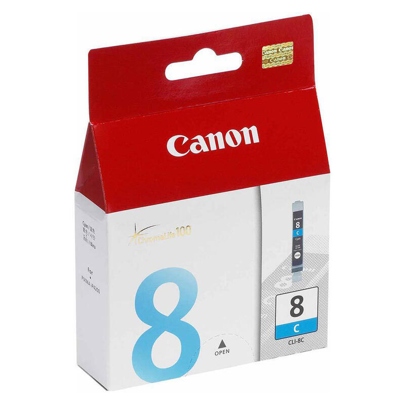 Tinta Original Canon Cli-8c Cyan Para Pixma Ip4200,5200,5200r,6600d,Mp500,Mp800