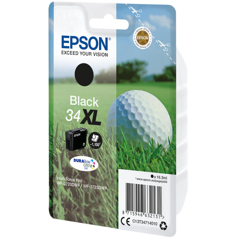 Tinta Original Epson T3471 Negro Xl Wf3720/3720dnf/ Golf
