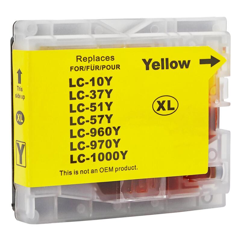 Tinta Para Brother Lc970y / Lc1000y Amarillo 36 Ml Bulk