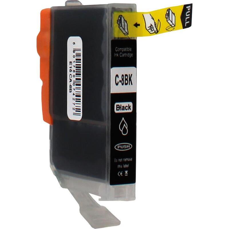 Tinta Para Canon 0620b / Cli8bk Negro 14 Ml Bulk