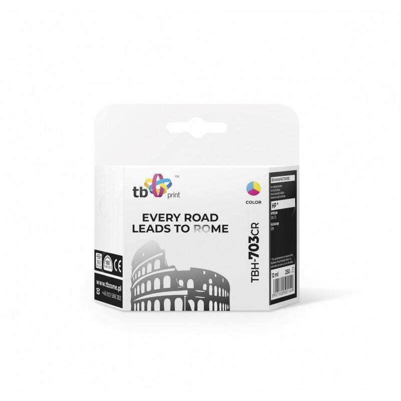 Tinta Para Hp Dj D730/F735 (Hp Nr 703 Cd888ae) Tbh-703cr Color Ref.