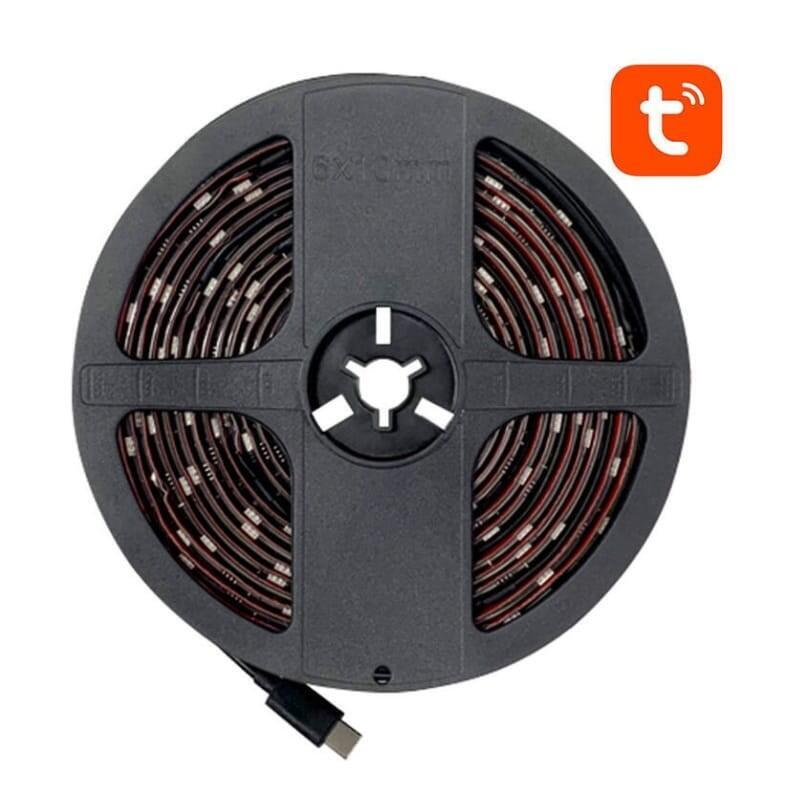 Tira Led Avatto Sls06 Negro Inteligente Para Tv De 55''-65''