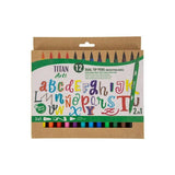 Titan Arts Rotuladores Doble Punta Fina/Pincel Colores Surtidos Estuche 12 Ud