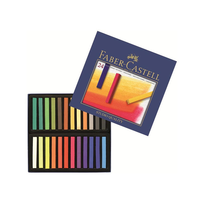 Tiza Pastel Faber Castell Estuche Carton De 24ud Colores Surtidos