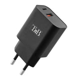 Tnb Cargador 30w Pd Usb-C And 18w Usb-A Qc Mains Charger - Black