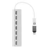 Tnb Hub De 7 Puertos Usb-A 2.0 - Aluminio
