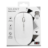 Tnb Rubby - Ratón Óptico Inalámbrico Silencioso 1600 Dpi - Blanco/Plateado