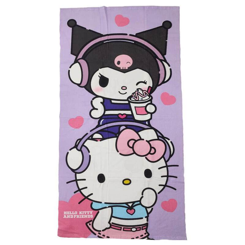 Toalla Kuromi Hello Kitty Microfibra