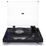 Tocadiscos Bluetooth Aiwa Apx-1200bt/Bk Bt 5.1 33/45 Rpm Grabacion Usb Plato Aluminio Color Negro