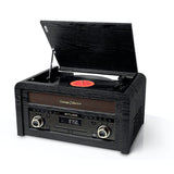 Tocadiscos  Muse Mt-115 W Black Wood Con Radio Y Altavoces
