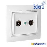Toma De Señal Para Tv Y Radio Color Blanco S.Europa Solera Erp47u