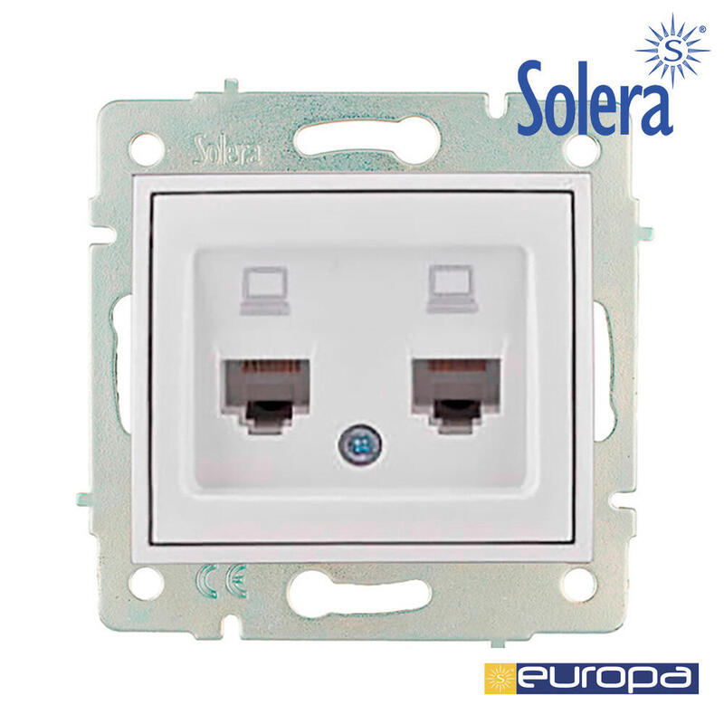 Toma Doble De Datos Rj4 Cat6 S.Europa Solera Erp88/2