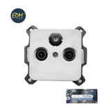 Toma Tv+Fm+Sat Empotrar "Serie Term" Blanco 70x35x65mm (Bolsa Blister)