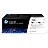 Toner Original Hp 83x Paquete De 2 Alto Rendimiento Negro Laserjet (Cf283x) Para Laserjet Pro M201d, M201dw, M201n, Mfp M225dn, Mfp M225dw