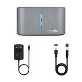 Tooq Docking Station Usb 3.0/3.1 Gen 1 - Hdd/Ssd 2.5", 3.5" Sata - Boton De Clonacion - Gris/Negro